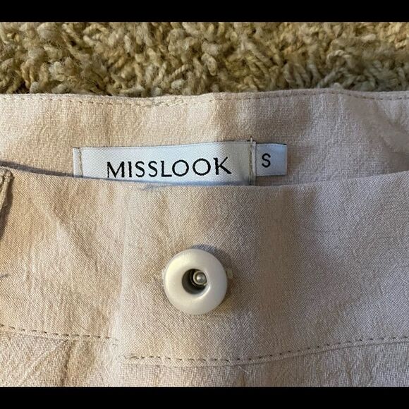 MISSLOOK khaki lightweight pants size S - Picture 4 of 4
